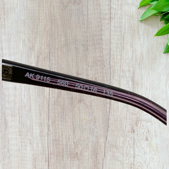 Anne Klein Purple Cat Eye Half Rim Eyeglasses Frames Only AK9115 560 50-16-135 - Picture 8 of 10